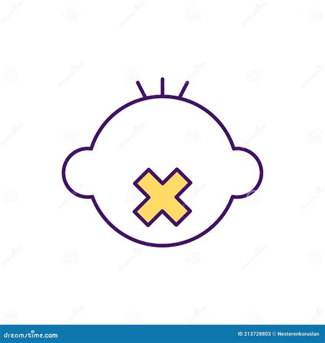 No Tongue Thrust Reflex Concept Icon Cartoon Vector | CartoonDealer.com #203604467