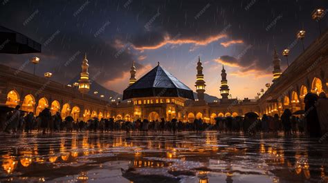Premium Photo | Muslim people praying at Kaaba in Makkah Translation Praise be to Allah Who ...