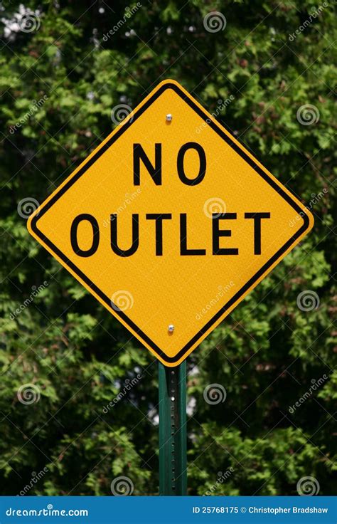 No Outlet Sign stock image. Image of outside, street - 25768175
