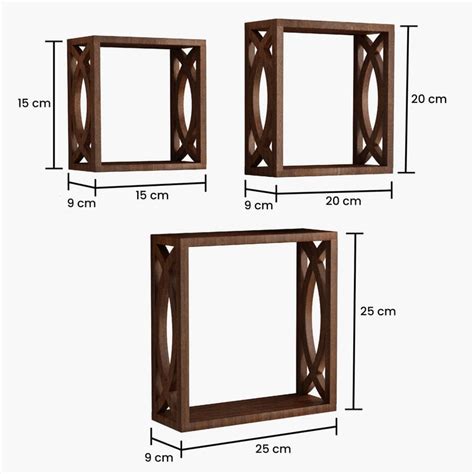 Buy HOME SPARKLE Set of 3 Cube Wall Shelves - rown from Home Sparkle at ...