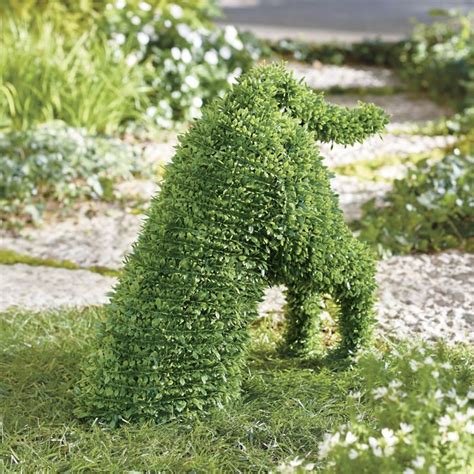 Faux Boxwood Garden Dog, Digger | Grandin Road