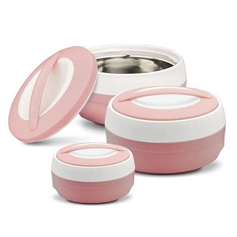 Buy ASIAN Plastic Casserole Inner Stainless Steel Casserole Gift Set of ...