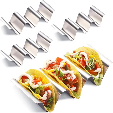 Amazon.com: Taco Holder 4 Packs - Health Material Stainless Steel Taco ...