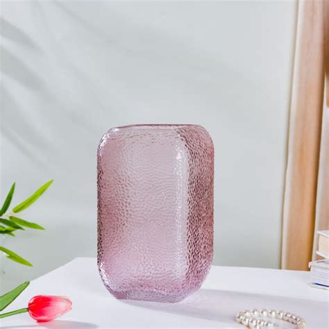 Art Deco Pebble Patterned Glass Vase Purple 7.5 Inch Online - Premium ...