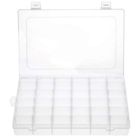 Gospire 36 Grids Clear Plastic Jewelry Box Organizer Storage Container ...