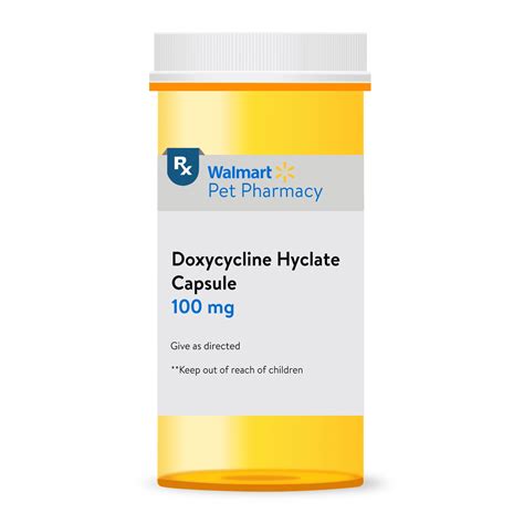 Doxycycline Hyclate 100mg Capsule - 60 Count HSA/FSA Eligible - Walmart.com