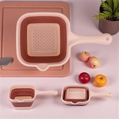 AESTROKE Silicone Vegetable Fruit Wash Tray,Foldable Food Drainer ...