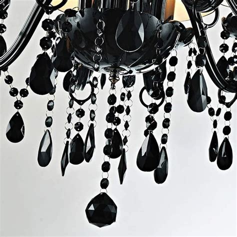 8 Light Black Glass Italian Chandelier – Stello Light Studio