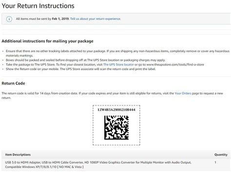 Image result for Amazon Return Address