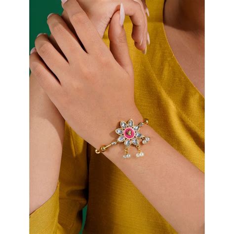 Buy Teejh Dilruba Hoon Main Fuchsia Pink Bracelet Online