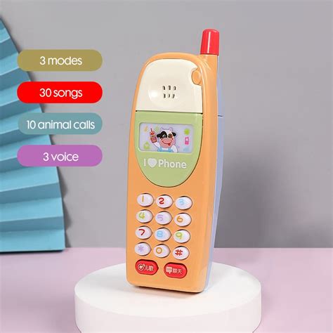 Kids Learning Toys Baby Mobile Phone talking Machine With Light Musical ...