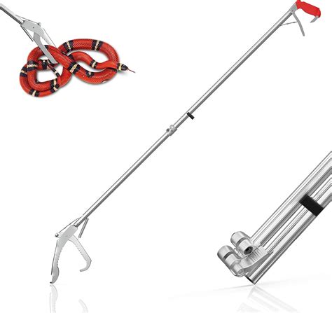 Buy 59" Snake Tongs Professional CollapsibleReptile Grabber Rattle ...
