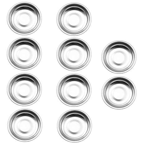 Buy LQ Industrial 10pcs Stainless Steel Sauce Dish Appetizer Tray ...