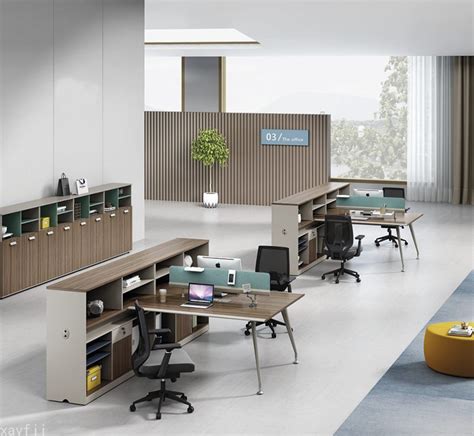 西安板式家具厂家定做现代钢木板式办公家具系列办公桌椅