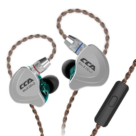 CCA C10 Hybrid in-Ear Earphones, 4BA+1DD HiFi Stereo Deep Bass Noise ...