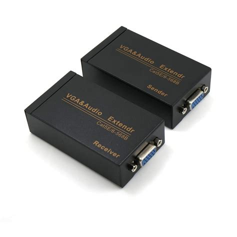 Ruhza VGA & Audio Extender Upto 100m 1080p Repeater Adapter Over Cat 5e ...
