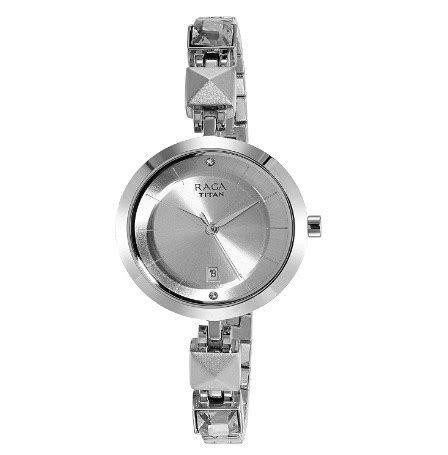 Titan Raga Viva Analog Silver Dial Women's Watch-NL2606SM01/NP2606SM01 ...