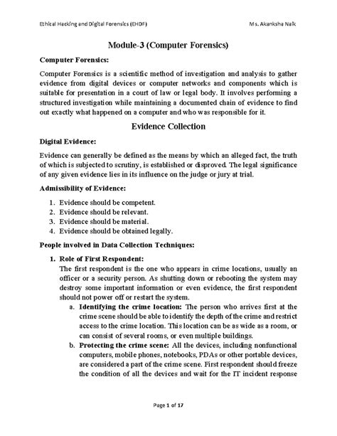 ETHICAL HACKING MODULE-3 Notes B.E- IT SEM6 - Module-3 (Computer ...