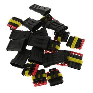 Amazon.in: Buy 10 Kit 4 Pin Way Sealed Waterproof Electrical Wire ...