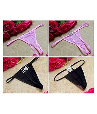 Gstring Thong Underwear Girl Crystal Logo : Amazon.in: Fashion