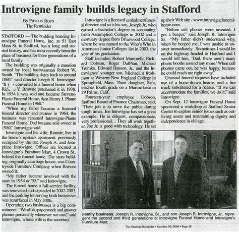 Introvigne Funeral Home | explorestafford