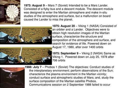 PPT - Timeline of Mars Exploration PowerPoint Presentation, free download - ID:973598