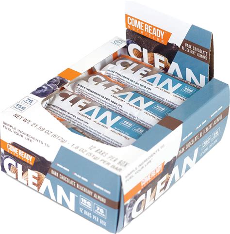 Amazon.com : Ready CLEAN Bar, 15g of Protein, 7g Fiber, 6.5g of Whole ...