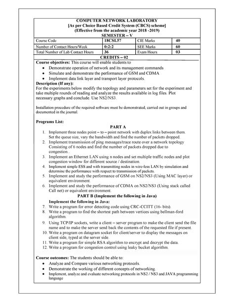 18CSL57 CN@Az Documents - COMPUTER NETWORK LABORATORY [As per Choice ...