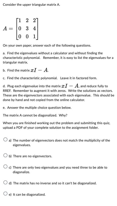 Image result for Upper Triangular Eigenvalue Formula