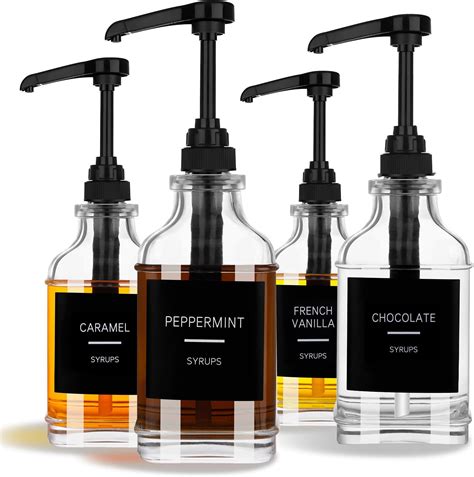 Amazon.com: 2 Pack Premium Coffee Syrup Dispenser Bottle For Coffee ...