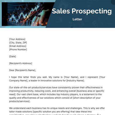 Sales Prospecting Letter Template - Edit Online & Download Example ...