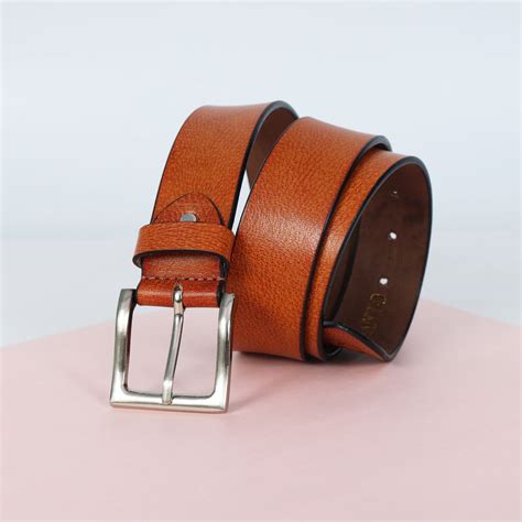 Tan Leather Belt Tree Pattern - Hand-Painted | Berbanto – BERBANTO