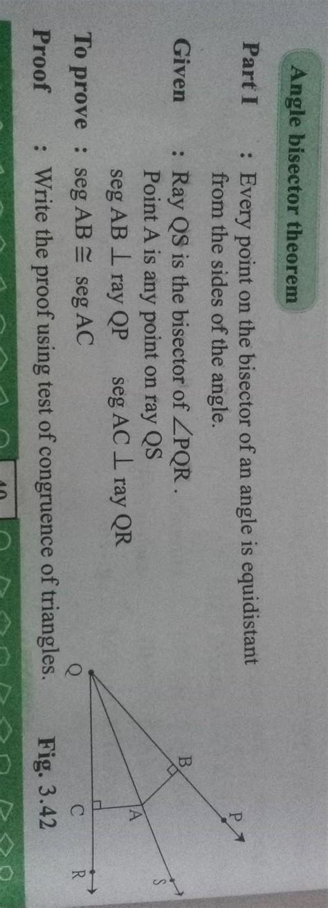theorem of an angle bisector of a triangle - Brainly.in