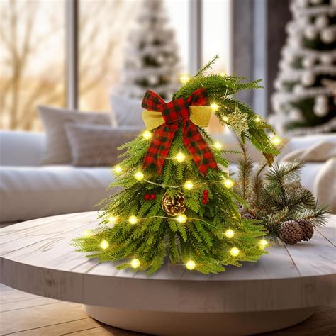 Table Top Christmas Trees with Lights: Festive Mini Decor for Any Space