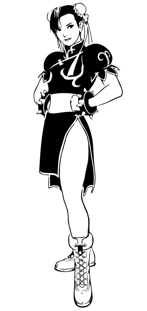 Chun Li Stencil by Branbot on DeviantArt | Street fighter art, Chun li ...