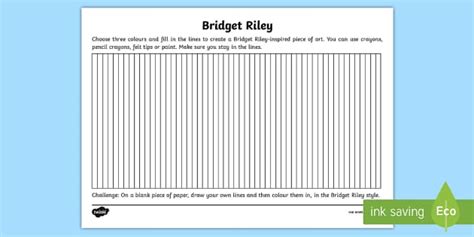 KS1 Bridget Riley Worksheet