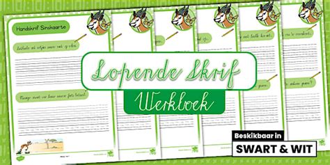 Graad 3 - Afrikaans - Lopende Skrif Sinne (KABV-belyn)