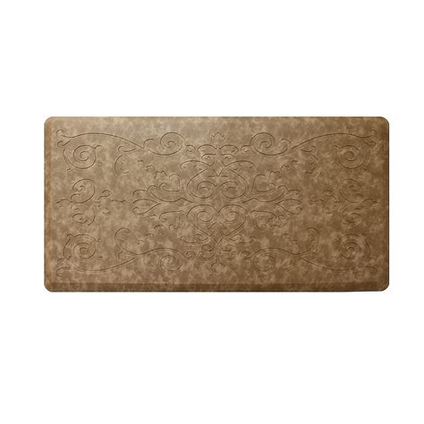 J&V TEXTILES 1-1/2-ft x 2-1/2-ft Taupe PVC Rectangular Indoor Anti ...
