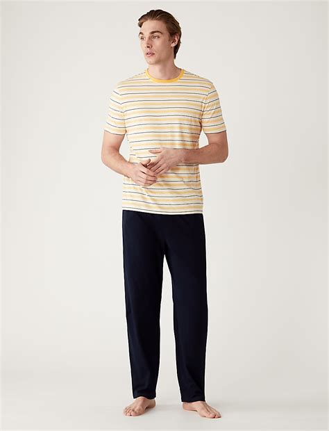 Buy Pure Cotton Striped Pyjama Set at Marks & Spencer