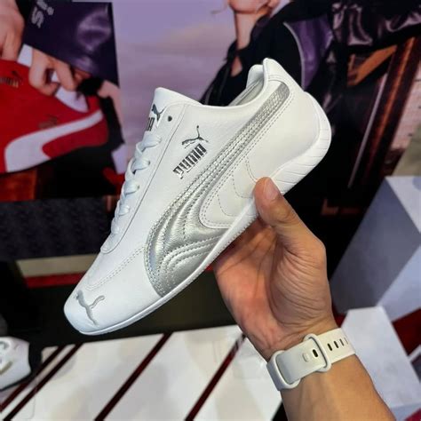 Puma Speedcat Leather White Silver | First Copy Shoes