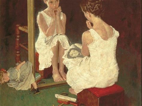 Norman Rockwell. Girl at Mirror. Cover illustration for The Saturday ...