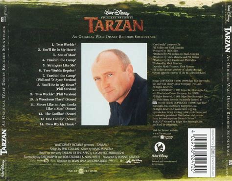 Back cover of the Tarzan original soundtrack.