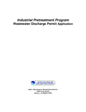 Fillable Online Wastewater Discharge Information Form Fax Email Print ...