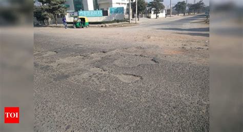 Damaged road - Times of India