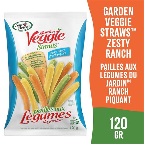 Sensible Portions Veggie Straws, Zesty Ranch, 120g/4.2 oz., Bag ...