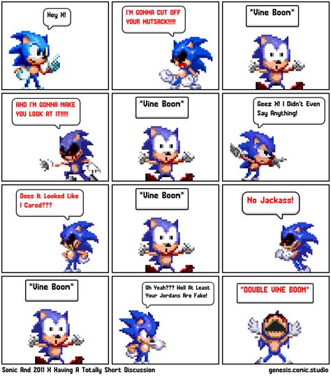 Sonic And 2011 X Having A Totally Short Discussion - Comic Studio