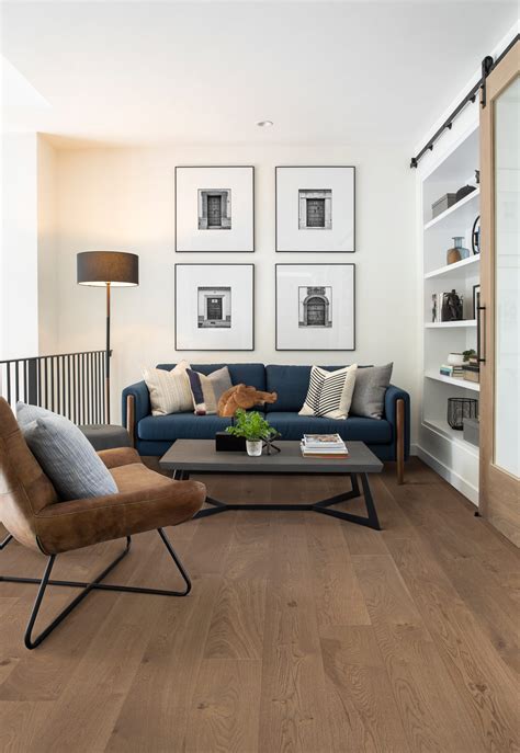 Oak Floor White Living Room