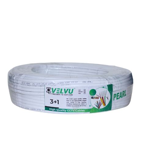 Velvu 3+1 CCTV Cable ST-CC-Pearl (Length: 90 mtr.)