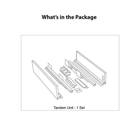 Hettich InnoTech Tandem Box - 30Kg Drawer System | 470mm Silver | 4", 6 ...