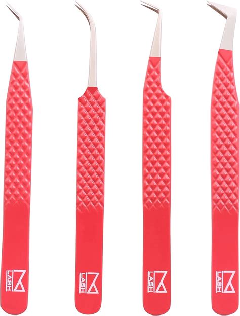 Amazon.com : M LASH Tweezers for Eyelash Extensions (Set of 4 ...